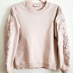 Anthropologie Eri + Ali Applique Sweatshirt